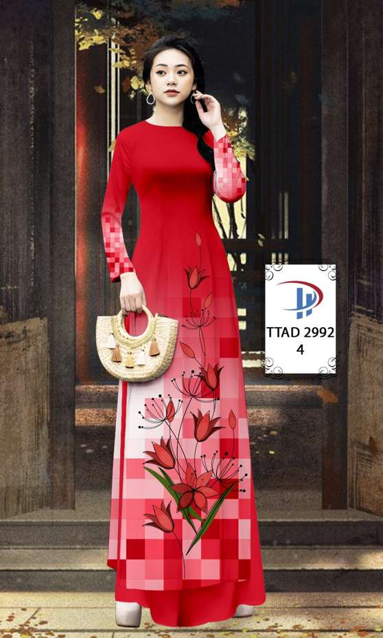 Vải Áo Dài Hoa In 3D AD TTAD2992 66